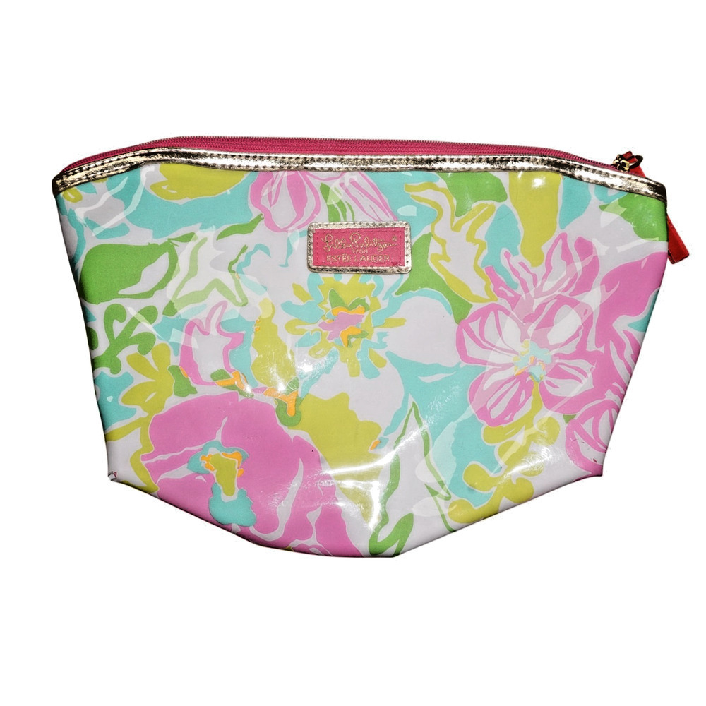 Lilly Pulitzer for Estée Lauder Floral Cosmetic Bag Zip Pouch Multicolor